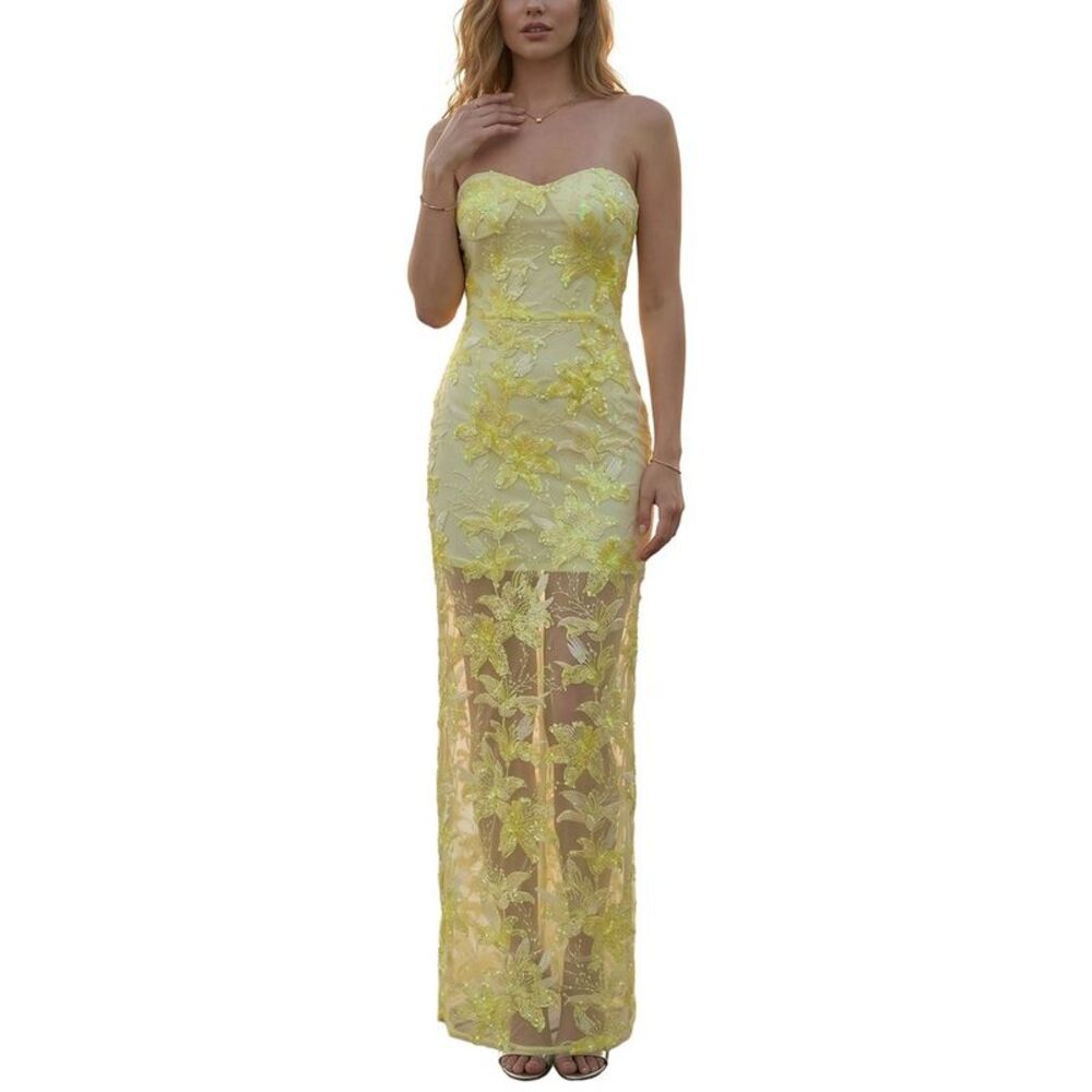 Monique Lagarde Womens  Embellished Maxi Dress